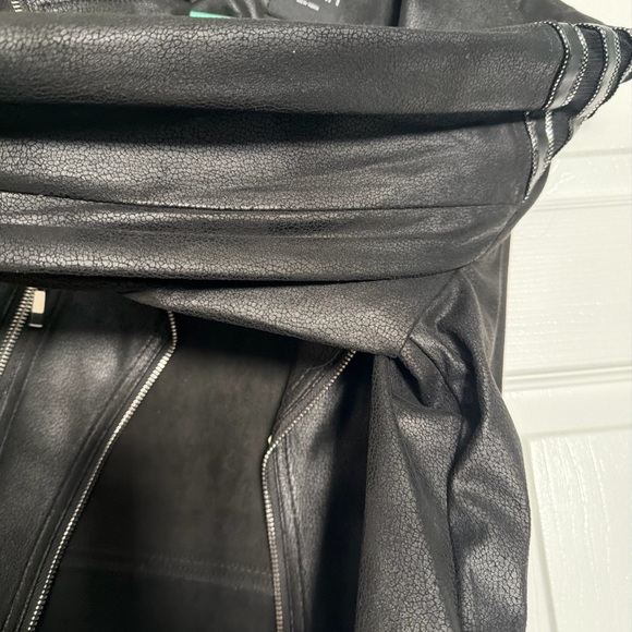 Insight Black Faux Leather Biker Jacket - Picture 2 of 4